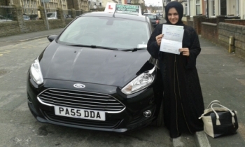 Fieza Javaid so pleased to be holding her Pass Certificate after passing her driving test today. A lovely result from working so hard, always doing her best.  Fieza did well combining her lessons with running a family.Congratulations again and well done.  Salvina & Sarah Drivewell Driving Academy 18th April 2016....