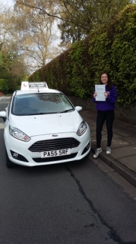 Beth Bridges so pleased to be clenching her Pass Certificate after passing her driving test today. A fantastic, safe, confident drive overcoming those test nerves and negotiating morning rush hour traffic.  A well deserved result.  Beth showed such a positive attitude to learning on her lessons always smiling and giving 100% making my job easier.  ...