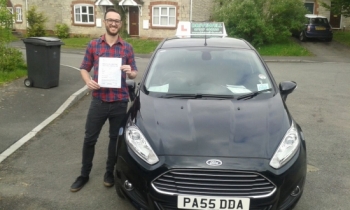 Daniel Brown - a proud recent Father chuffed to be holding his Pass Certificate after passing  his test first time today.  It was a challenge combining lessons with work, a new arrival and the sleepless nights.  Daniel had an almost faultless drive with only one driver fault. Congratulations and well done again. Hope to see you on the road. Salvina...