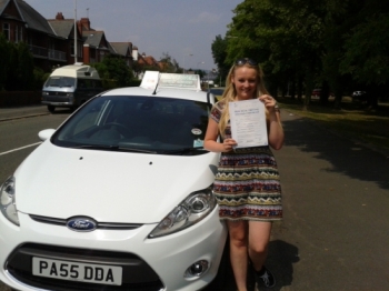 Eden Davies proudly holding her Pass Certificate after passing first time today.  Congratulations again and well done.  A great achievement after juggling work and Uni, and a reward for all your perserverance.  Salvina is looking forward to seeing you foe Pass Plus, and the good news is there is no test after it! Good luck for safe driving. 22nd Ju...