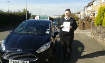 Hannah Brown delighted to be holding her Pass Certificate after passing her test first time today.  Hannah worked really hard, listened to Salvina aiming to drive well. As a result  produced a fantastic drive with only 2 driver faults. Congratulations and well done again. Enjoy your driving and keep safe.  Salvina September 28th 2015....