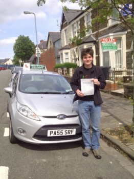 Joseph Setchfield proudly holding his Pass Certificate after passing first time today.  It was great to witness a smooth safe drive with only 3 driver faults.  A great reward for all his perseverance, always  keen to try hard, listen and learn in between his studying for A Levels.  Congratulations and well done again. Enjoy safe driving.  Look forw...