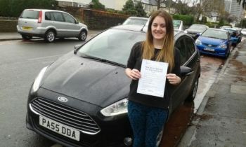 Natalie Vaughan is delighted to be holding her Pass Certificate after passing her Driving Test today....