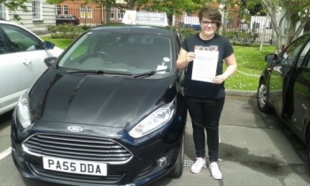 Rebekah Potton thrilled to be holding her Pass Certificate after passing her first time today.  A magnificent almost faultless safe, confident drive with only one driver fault. Rebekah was always keen to take on board advice from Salvina to reach this high standard.  Another great result for Salvina and Drivewell Driving Academy.  Congratulations a...