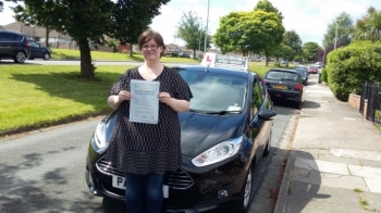 Rebekah  delighted to be clenching her Pass Certificate after passing her test first time today.  A fantastic confident, safe drive with only driver fault, which Salvina enjoyed witnessing.  Well deserved from all Rebekah´s hard work and listening to Salvina.Congratulations and well done again. Good luck for safe driving and enjoy it. Salvina...