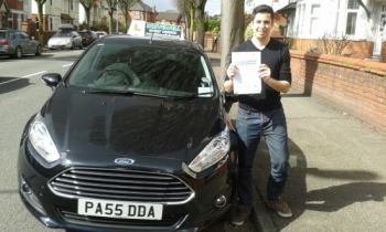 Ricardo Vieira thrilled to be holding his Pass Certificate after passing his test first time today.  An excellent drive with just 1 driver fault. Ricardo worked really hard doing his best and listening to Salvina and feedback from the Mock Test.  Another excellent pass for Drivewell Driving Academy and Salvina.  Congratulations and well done again....