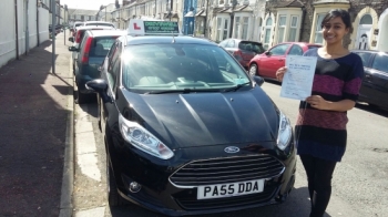 Satveer Kaur so pleased to be holding her Pass Certificate after passing her test first time today with only a few driver faults. Congratulations and well done again. Salvina 23rd August 2016....