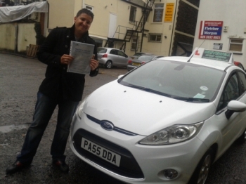 Proudly holding his certificate.  A great drive - 1 driver fault.  JULY 2012...