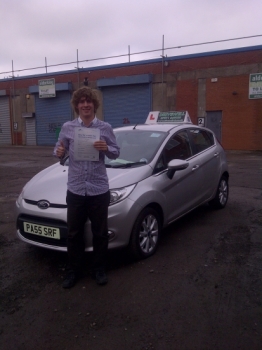Proudly holding his Pass Certificate after a very safe drive with 2 driver faults. OCT 2012...