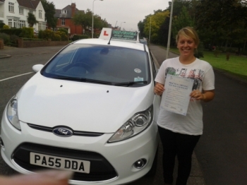 Marcie Richards proudly holding her certificate after passing her test today with an excellent drive and only driver fault.  You did really well fitting in lessons with your working hours and mastering those manoeuvres.  Well done and congratulations again.

Enjoy safe driving. Salvina & Sarah 4th September 2013....