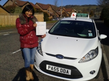 Yanty proudly holding her Pass Certificate after a super drive today with 3 driver faults.

A great reward after all your hard work and worth travelling back from Cumbria to take the test. 2nd April 2013...